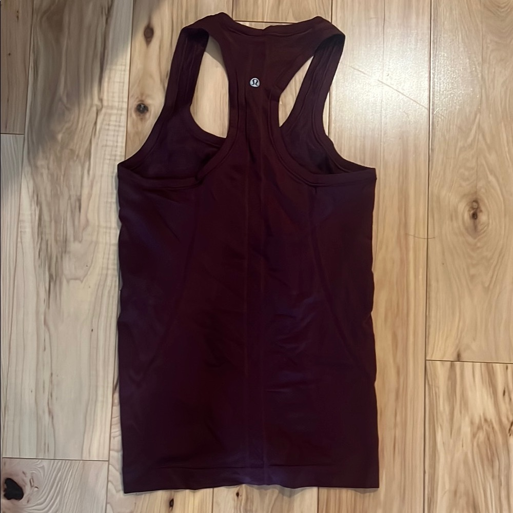 lululemon athletica Maroon Swiftly Sleeveless Tank Top